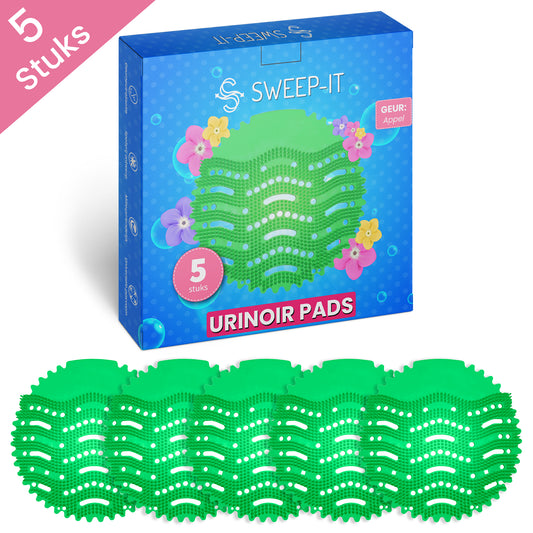Sweep-it Urinoir Matten – Appel (5 stuks, Groen)