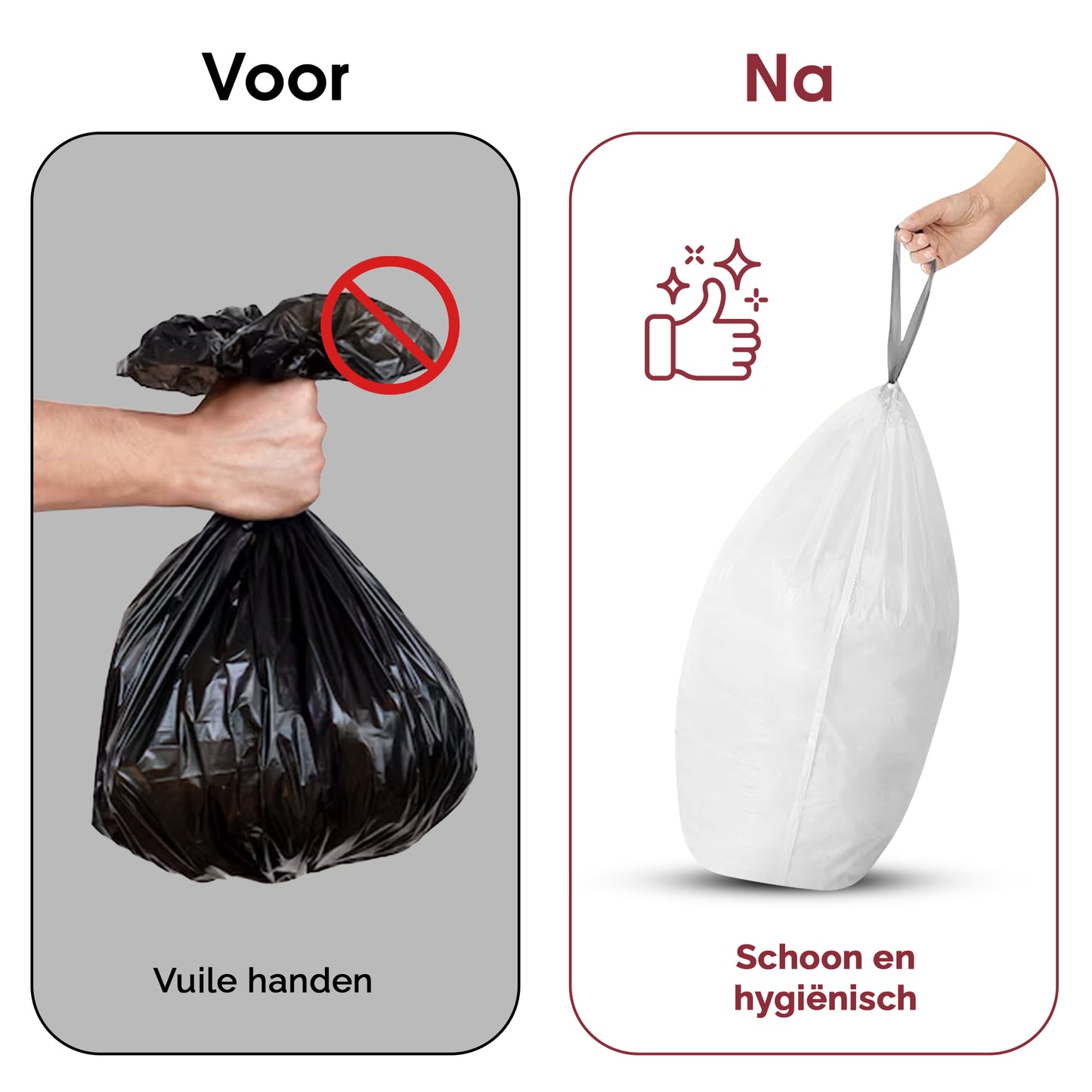 Trashure Vuilniszakken - Code J - Geschikt voor Brabantia prullenbak - 6 rollen x 20 stuks - 20-25L met trekbandsluiting