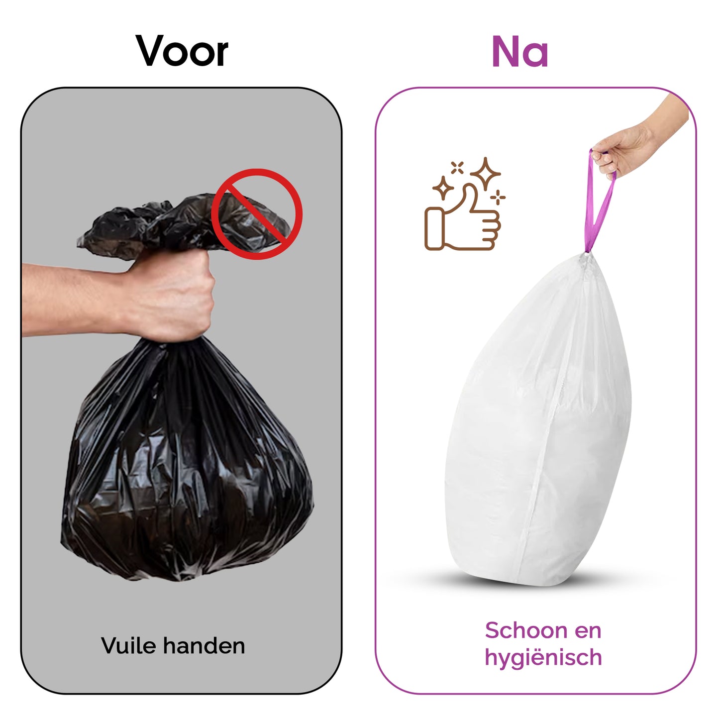 Trashure Vuilniszakken - Code C - Geschikt voor Brabantia prullenbak - 10/12L - 6 rollen x 20 stuks - 10-12 liter met trekbandsluiting
