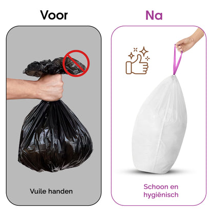 Trashure Vuilniszakken - Code C - Geschikt voor Brabantia prullenbak - 10/12L - 6 rollen x 20 stuks - 10-12 liter met trekbandsluiting
