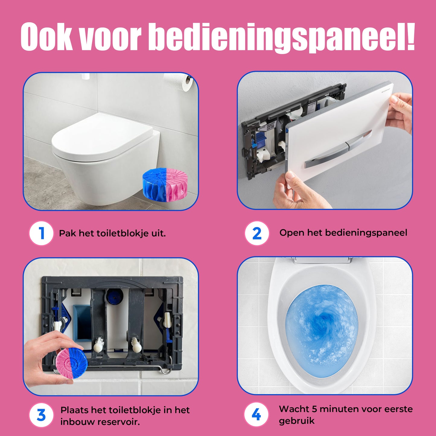 Sweep-it Toiletblokjes Inbouwreservoir – 30 stuks (Halfjaarverpakking)