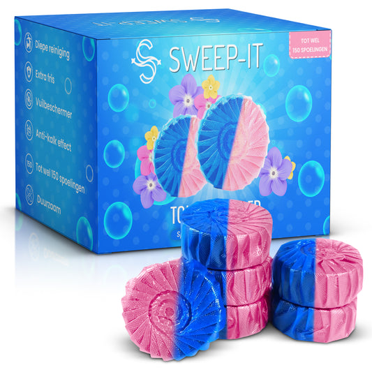 Sweep-it Toiletblokjes Inbouwreservoir – 30 stuks (Halfjaarverpakking)